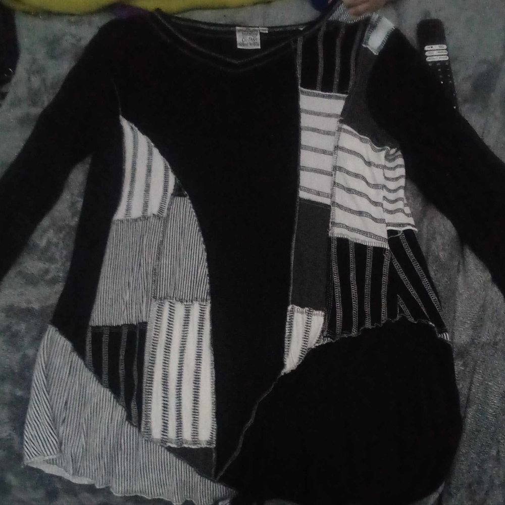 Black and white dress shirt